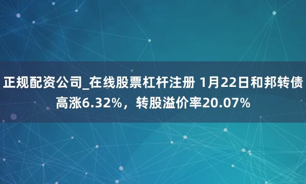 正规配资公司_在线股票杠杆注册 1月22日和邦转债高涨6.32%，转股溢价率20.07%